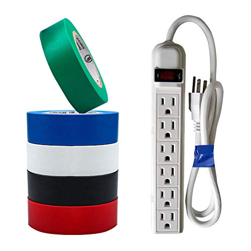 image for Maximm PVC Vinyl Electrical Tape, UL Listed, Heat Resistant, Flame Ret