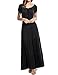 Meaneor Women's Stonewashed Rayon Embroidered Dress Calliope Corset Style Dress Black L