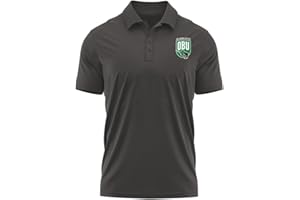 CAMPUS LAB Official NCAA Collegiate Men's Polo Sport Short Sleeve Shirt Left Chest Logo Charcoal Collection