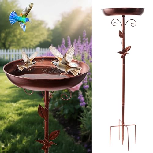 WITELIDA Metal Bird Bath