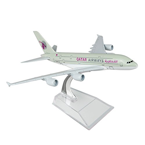 Qatar Airbus 380 16cm Metal Airplane Models Child Birthday Gift Plane Models Home Decoration