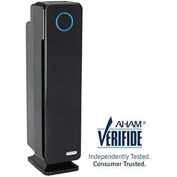 Germ Guardian True HEPA Filter Air Purifier for Home, Office, Large Rooms, Filters Allergies, Pollen, Smoke, Dust, Pet Dander, UVC Sanitizer Eliminates Germs, Mold, Odors, Quiet 28 inch 4-in-1 AC5350B