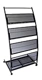 Mobile Literature Magazine Rack Brochure Holder 4 shelf