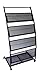 Mobile Literature Magazine Rack Brochure Holder 4 shelf