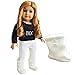 Brittany's My Fall Ivory Button Boots Compatible with American Girl Dolls, Bitty Twins and Bitty Baby