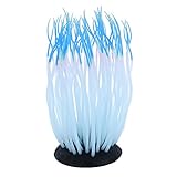 niceEshop Glowing Artificial Soft Sea Anemone Coral Plant for Aquarium Decoration, Blue