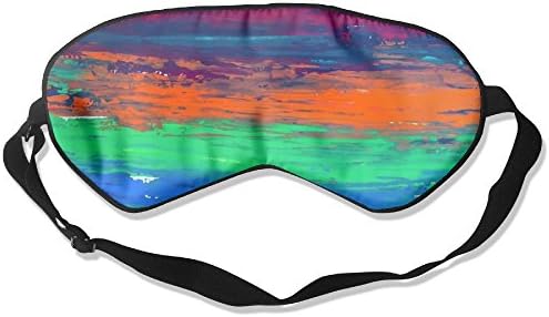 XIELIAN Rainbow Graffiti Backdrop Adjustable Strap Silk Sleep Mask Blindfold Eye Cover