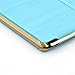 PU Leather Notebook, izBuy Retro Journal Vintage Diary Lined Memo Gift for Men/Women 200 Beige Pages,Elastic Band Stylish Wood Pattern Cover,Sky-Blue, Gel Pen Included (60-25)