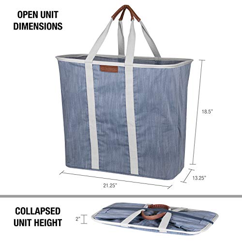 CleverMade Collapsible Laundry Tote Bag Premium PopUp Utility