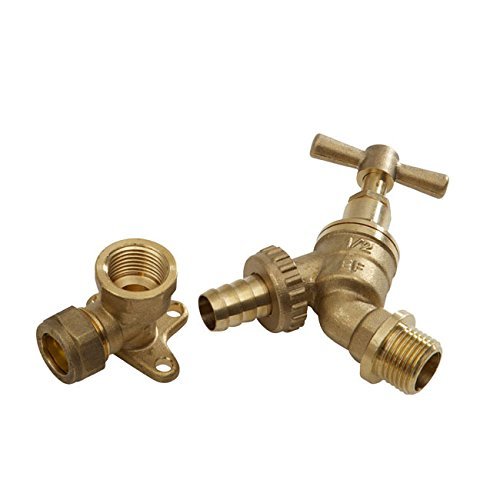 SupaPlumb Bibtap Complete with Wall Plate elbow 1/2'' Female by SupaPlumb