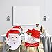 Santa Claus Hat Christmas Chair Back Covers Decorations, 2 Pcs Mr & Mrs. Santa Claus Chair Red Hat Dining Chair Slipcovers Set for Christmas Holiday Festival Party Home Kitchen Dining Room Décor