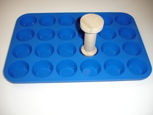 Ddaisy Tart Tamper &amp; 24cup Silicone Mini Muffin Tart Pan Combo Blue by Ddaisy