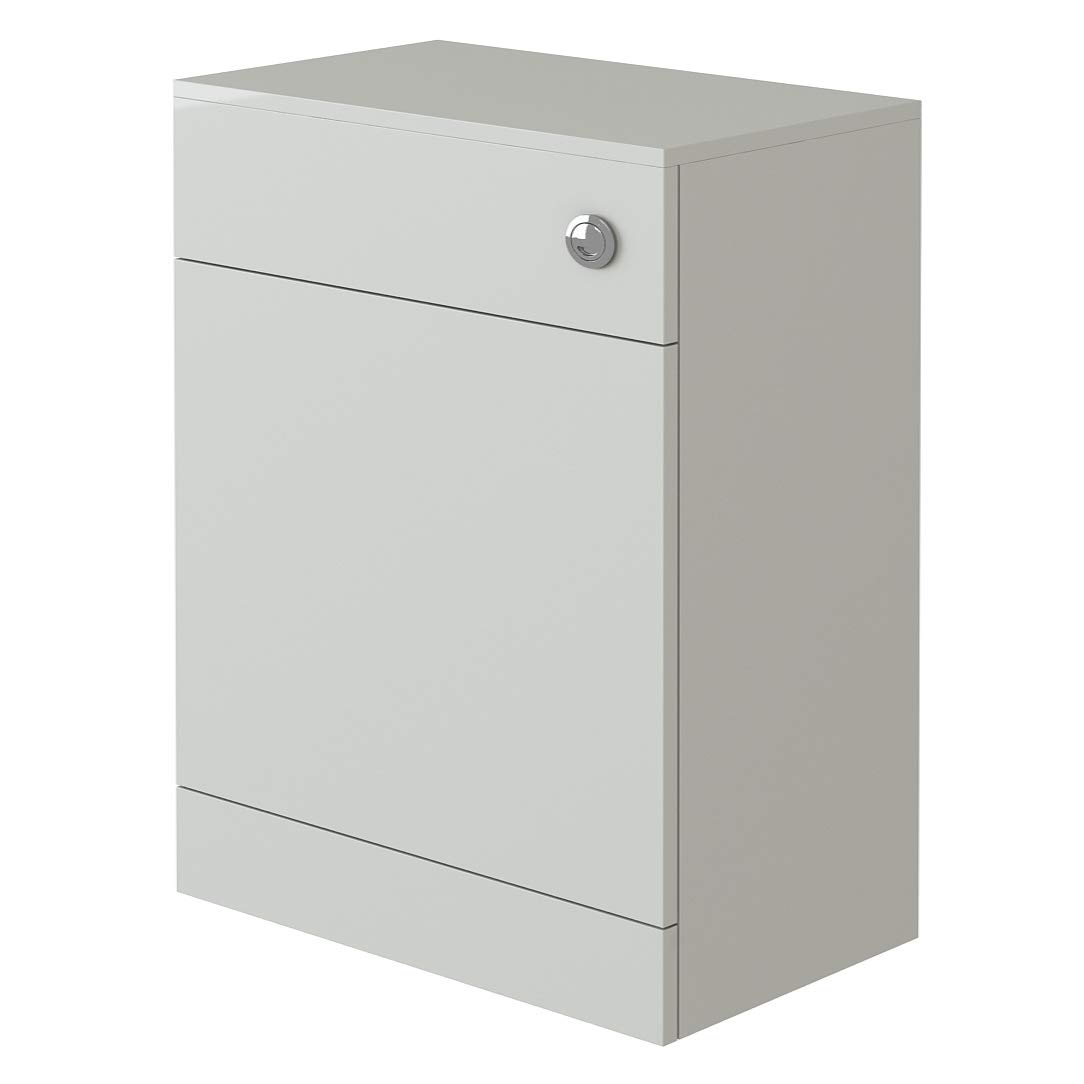 VeeBath Linx BTW Back to Wall WC Toilet High Gloss White Bathroom Furniture Concealed Cistern Cabinet Unit - 600 x 300mm