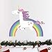HUABEI Wall Decals Cute Unicorn & Rainbow Wall Sticker for Girls or Boys Vinyl Peel and Stick Fairy Removable Baby Kids Room Nursery Party Decoration.