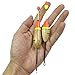 QualyQualy Fishing Floats Wood, Paulownia Balsa Fishing Bobber Set 0.17oz-0.21oz Mix Style Vertical Buoy Bass Fishing Floats