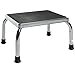 PCP Medical Step Stool with Non Slip Ribbed Rubber Platform, Lightweight Footstool for Seniors and Patients, Chrome