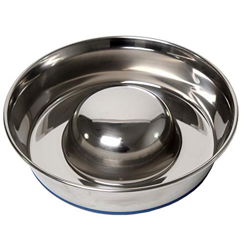 OurPets DuraPet Slow Feeder Dog Bowls - Premium Stainless Steel Dog Bowl (Durable Dog Bowls, Slow Feeder Dog Bowls, Dog…