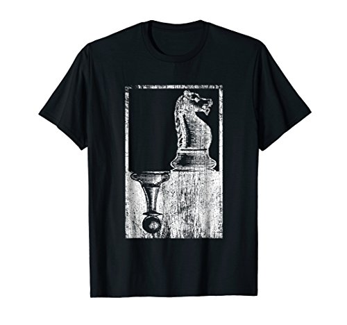 Pawn And Knight Shadow Chess T-Shirt Vintage