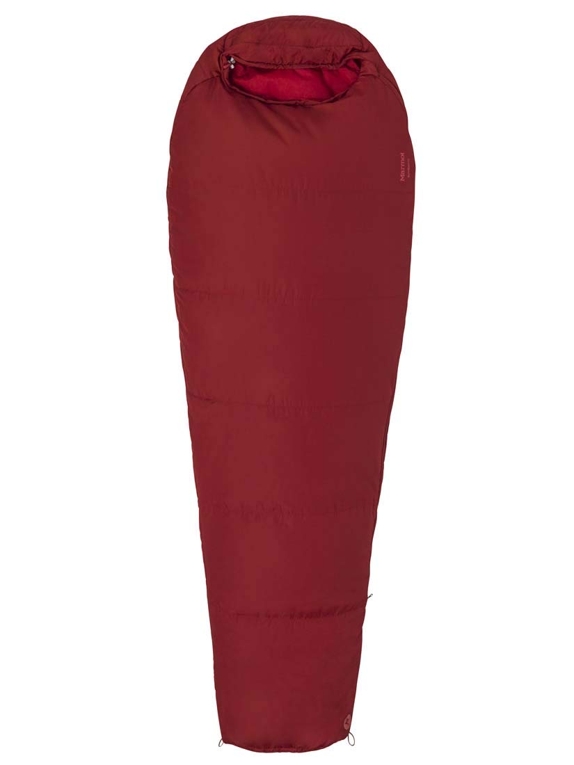 Marmot Nanowave 45, Mummy sleeping bag, ultra light summer sleeping bag, ideal for camping and trekking, Brick, 183 cm