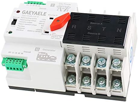 GAEYAELE W2R Mini ATS 4P Automatic Transfer Switch Controller Electrical Type ATS Max 100A 4POLE (W2R-4P 16A)