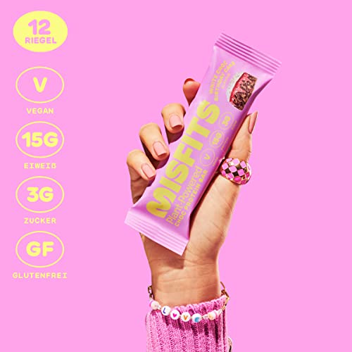 Misfits Vegan Protein Bar, Birthday Cake Bar, Plant Based Chocolate