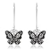Sale Elegant Women Vintage Punk Alloy Jewelry Butterfly Skull Dangle Earrings by NYKKOLA