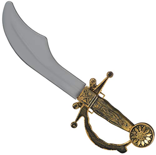 Balinco Piratenset 5-teilig bestehend aus Säbel + Augenklappe + Goldener Ohrring + Fernrohr + Totenkopfbeutel - Kostüm… – Bild 3