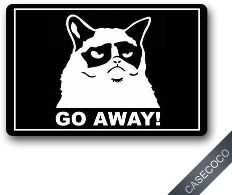 Custom Go Away Cat Doormat Door Welcome Mat Rug Cover Sign Outdoor Indoor Floor Mats Non-Slip Machine Washable Decor Bathroom Mats