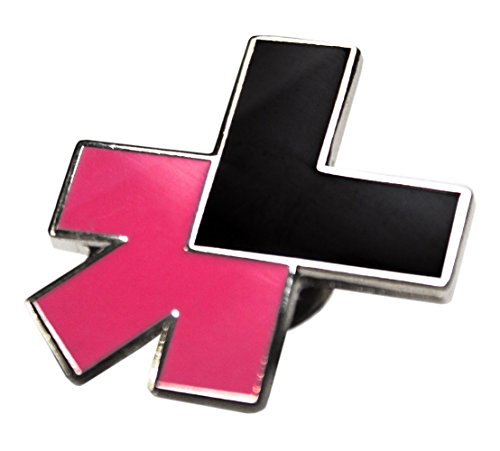 HeForShe Men Logo Pin Black and Magenta