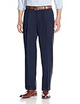 Amazon Essentials Men's Classic-Fit Wrinkle-Resistant Pleated Chino Pant, Navy, 30W x 30L