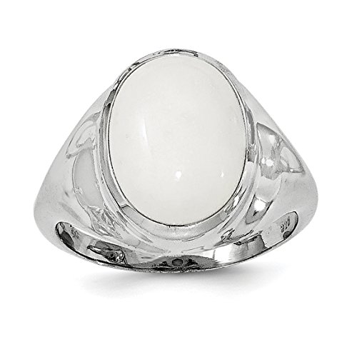 ICE CARATS 925 Sterling Silver White Agate Band Ring Size 6.00 Natural Stone Fine Jewelry Gift For Women Heart