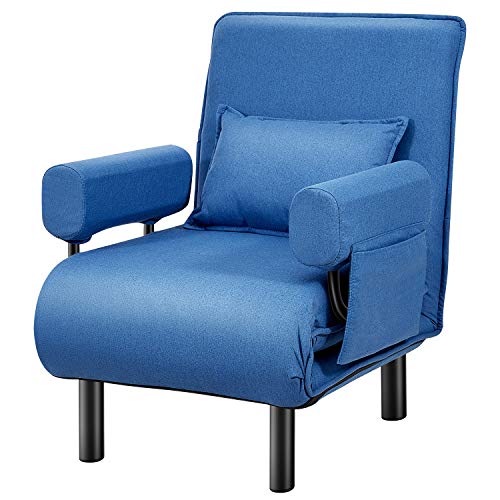 Kealive Sofa Chair Bed Convertible Sleeper Chair for Adults, 5 Position Foldable Lounge Coach