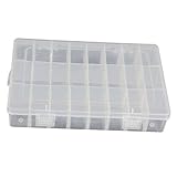 15/24/36 Grid Clear Adjustable Jewelry Bead Organizer Box Storage Container Case