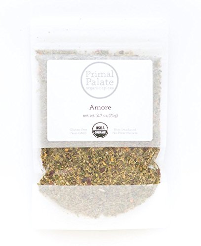 Primal PalateOrganic Spices, Amore Seasoning, Certified Organic, 2.7 oz resealable bag