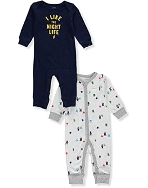 Baby Boys' 2-Pack Monster Coveralls