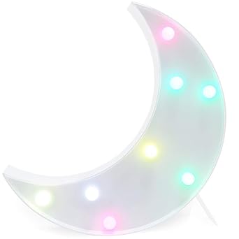 Aizesi Regenbogen Mond Lampe Deko Wandleuchte Mond Nachtlicht Led