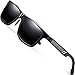 ATTCL Men's Hot Retro Al-Mg Metal Frame Driving Polarized Sunglasses For Men Women 16560blackgray