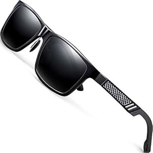 ATTCL Men's Retro Metal Frame Driving Polarized Sunglasses