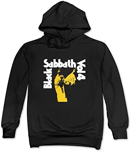 DF Men's Black Sabbath Vol.4 Wheels Of Confusion Hoodie Sweatshirt Black