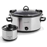 Crock-Pot SCCPVL659-S Stainless Steel 6.5-Quart Cook & Carry Slow Cooker w Locking Lid,