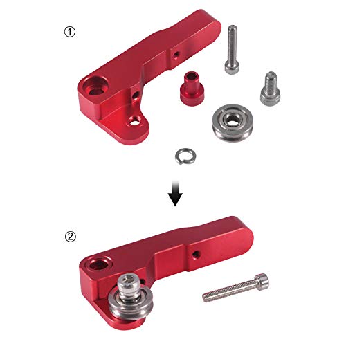 Aokin Ender 3 Ender 5 CR-10 Extruder Upgraded Replacement MK8 Extruder Aluminum Drive Feed Bowden Extruder 1.75mm Filament for Creality Ender 3, CR-7, CR-8, CR-10, CR-10S, CR-10 S4, CR-10 S5