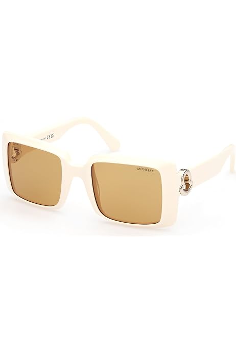 Amazon.com: Moncler Minuit Sunglasses ML0245 25E Ivory/Gold 55mm 