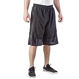 Mens Mesh Long Athletic Running Basketball Active Shorts with side pockets