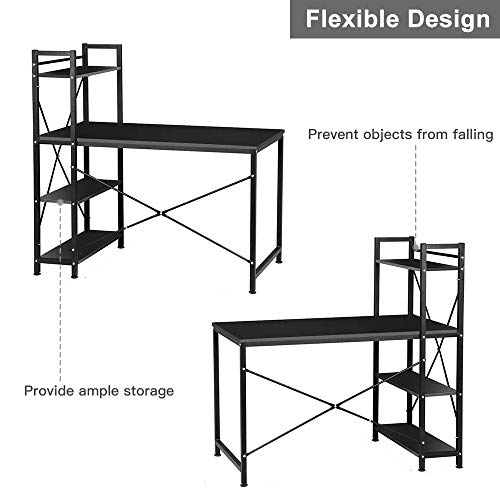 Dripex Tower Computer Desk with 4 Tier Shelves 47.6'' Multi Level