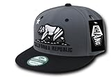 WHANG Cali Bear Classic Snapbacks (Adjustable, Charcoal / Black)