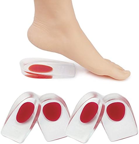 Heel Cushion Inserts Heels Spurs Pain Relief Protectors-Explore Lifez Gel Heel Cups Relief for Plantar Fasciitis,Standing for a Long Time, Walking's Pain.2 Pairs(women)