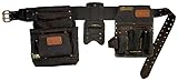 OX Tools Oil Tanned Top Grain Leather Drywaller's Rig, 22 tool pockets, Fastener Bag OX-P263804