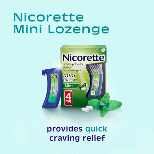 Nicorette 4 Mg Mini Nicotine Lozenges To Quit Smoking Mint Flavored