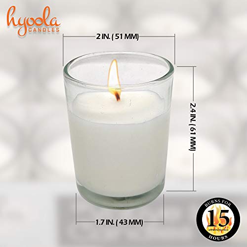 Hyoola White Votive Candles in Glass Pack of 48 Votive Candle 15
