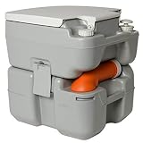 Hike Crew Advanced Portable Outdoor Camping and Travel Toilet - Adult Porta Potty w/ Level Indicator, Rotating Spout, Pressure Valve, 3-Way Pistol Flush - for RV, Boat or Trailer - 5.3 Gallon (20L)